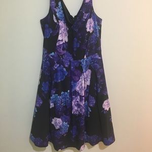 City Chic purple floral print dress